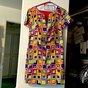 Trina Turk dress. Vibrant colors. Worn once and has been dry cleaned. Like new!
